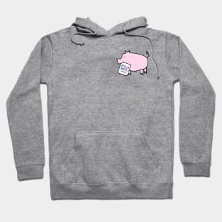 Small Pig with Biden Harris Sign Hoodie